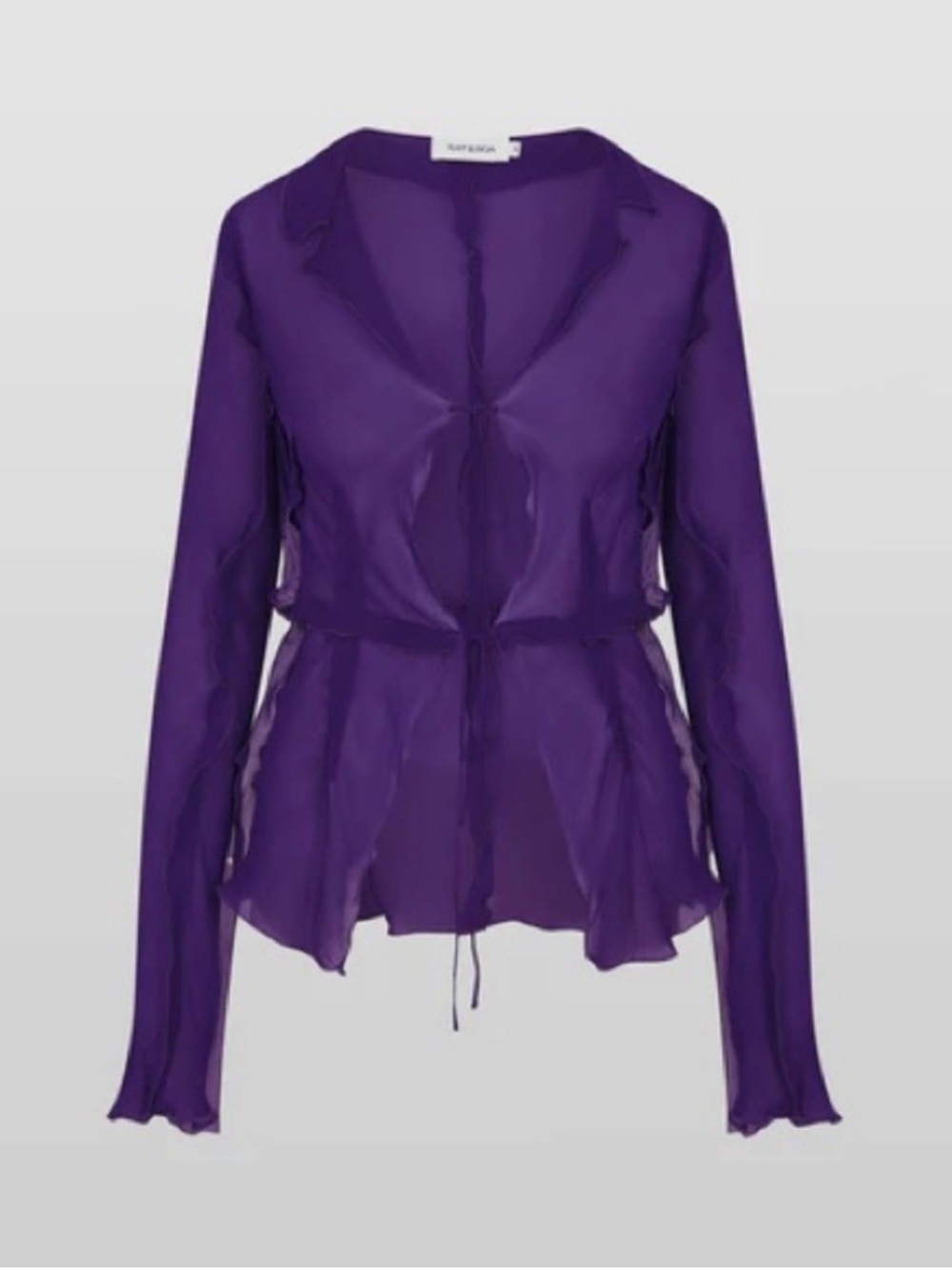 Rat & Boa Purple Tie Front Blouse - Picture 2 of 2